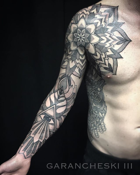 Mandala Geometry Tattoo Sleeve For Rob By John Garancheski Iii Tattoonow